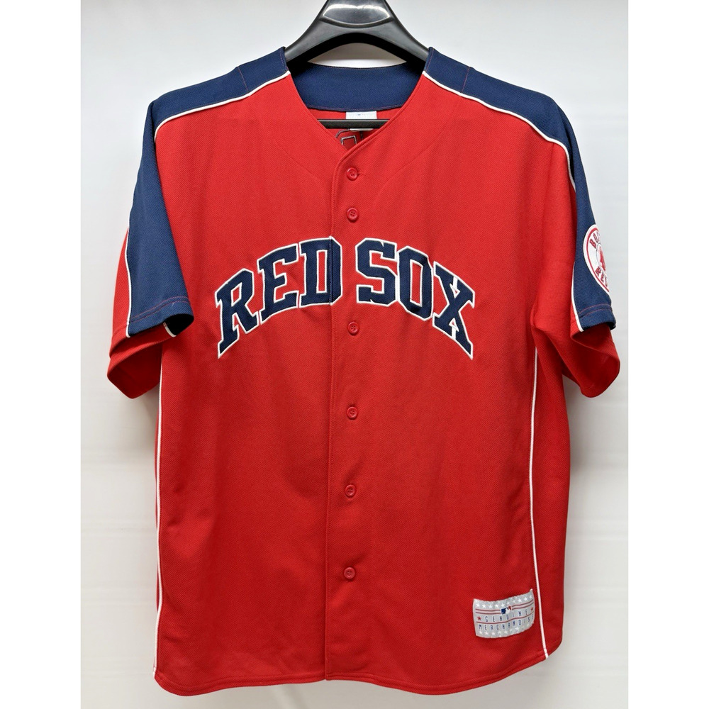 Boston Red Sox Jersey Mens XXL Red MLB Baseball Dustin Pedroia 15 Button Front